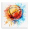 Stupell Industries Basketball Chromatic Splash Wall Plaque Art Design by LSR Design Studio